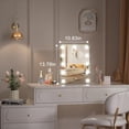 thumbnail image 2 of Hasipu Vanity Mirror with Lights, Hollywood 11" x 14" LED Makeup Mirror, 3 Modes Light, Smart Touch Control Dimmable, 360°Rotation, Rounded Rectangle White Frame, 2 of 8