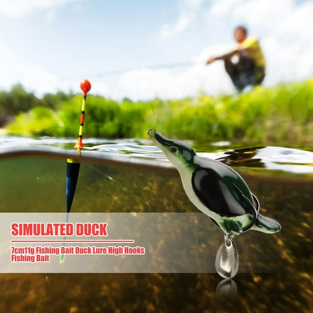 Peggybuy Simulation Duck Fishing Lure 7cm 11g Lifelike Double Hooks False Bait (3) Other 2.76*0.87*0.87in