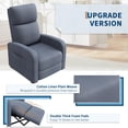 thumbnail image 4 of EuKer Recliner Chair for Adults, Overstuff Chair with High Backrest and Retractable Footrest, Gray, 4 of 7
