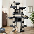 thumbnail image 2 of Amolife 68" X-Large Cat Tree and Tower for Indoor Cats, Condo House with Scratching Board & Thick Posts, Dark Blue, 2 of 8