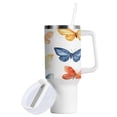 thumbnail image 2 of 40 Oz Car Handle Water Bottle Water Cup Water Bottle Water Jug Coffee Cup Travel Water Bottle Watercolor Pretty Butterfly, 2 of 8
