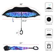 Floral Inverted Double Layer Umbrella