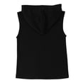 thumbnail image 6 of REDARER Boys Black Solid Sleeveless Hooded Tee & Shorts 2-Piece Casual Summer Outfit,3-4 Years, 6 of 7