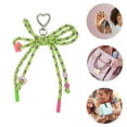 thumbnail image 3 of Unique Bargains 1 Pc Stylish Braided Bow with Love Buckle Handbag Charm Decorative Keychain Fluorescent Yellow, 3 of 5