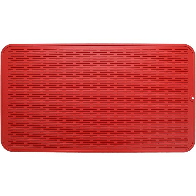 MicoYang Tapete de silicona para secar platos para uso múltiple, fácil de limpiar, ecológico, tapete de silicona resistente al calor para encimera o fregadero de cocina, refrigerador o revestimiento d