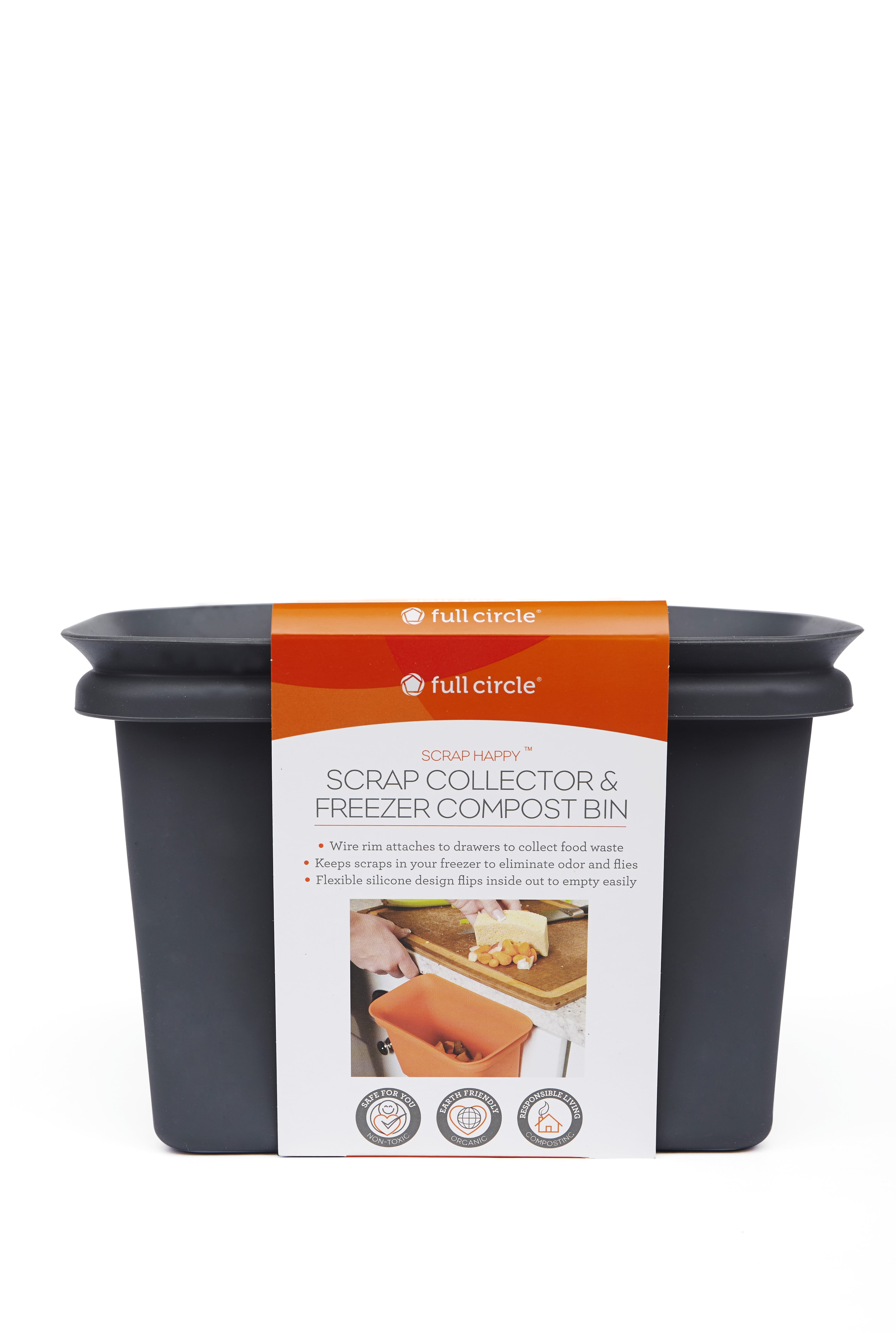 Full Circle Scrap Happy Scrap Collector and Freezer Compost Bin, Slate by Full Circle Home, LLC