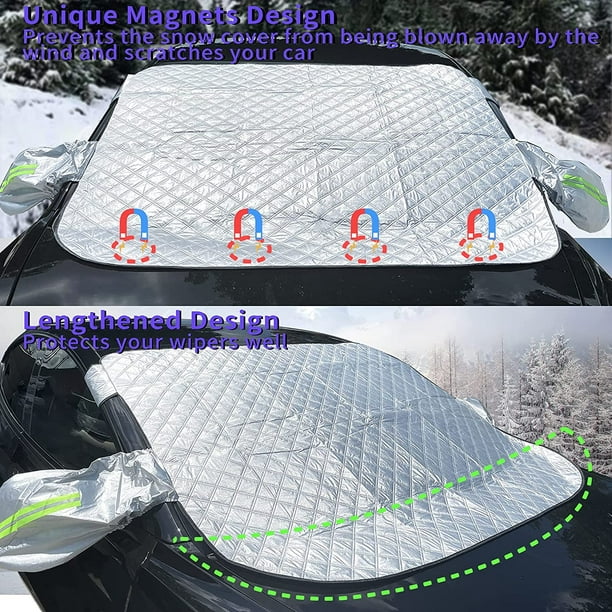 Housse de neige pour pare-brise de voiture, couverture de neige Durable,  protection contre la neige glacée avec bande réfléchissante, adaptée à la  neige - AliExpress