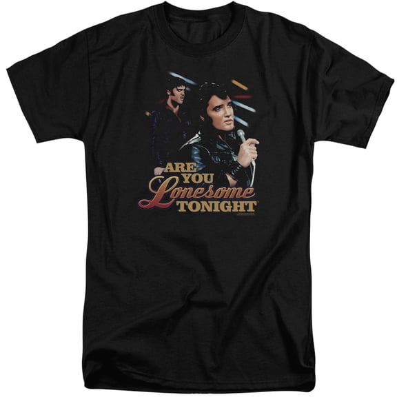 Elvis Presley Are You Lonesome S/S Adult Tall Black