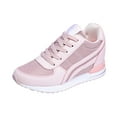 thumbnail image 5 of Womens Hidden Height Increasing Mid Top Fashion Sneakers Breathable Mesh Wedge High Heel Tennis Walking Shoes, 5 of 6