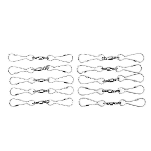 Swivel Hooks Clips, Dual Swivel Hook 10pcs Exquisite For Outdoors For Windmills 8.2cm