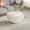 White-Bowl shaped, variant on 27.56" Grey Round Coffee Table, Bowl Coffee Table with Sintered Stone Tabletop and Fluted PU Leather Covered and Metal Base, Circle Cocktail Tea Table for Living Room
