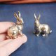thumbnail image 2 of Adornos de conejo de latón, estatuas de conejo de latón, adornos de escritorio para mascotas, té de conejo, 2 uds., 2 of 8