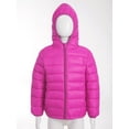 thumbnail image 2 of RUNQHUI Kids Boys Girls Winter Packable Down Puffer Jacket Coat Water Resistant Bubble Puffer Hot Pink 170, 2 of 7