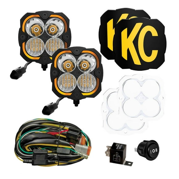 KC Hilites Driving/Fog Light 0289 Driving/Fog Light; Flex Era; LED Bulb; Clear Bulbs; 5 Inch Round; 160 Watt Bulbs; 13.3 AMP Draw At 12 Volts; Combo Beam; 7912 Raw Lumens; Clear Lens; White Bulb