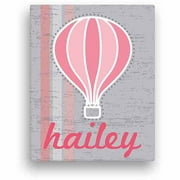 Angle View: Hot Air Balloon Personalized Canvas