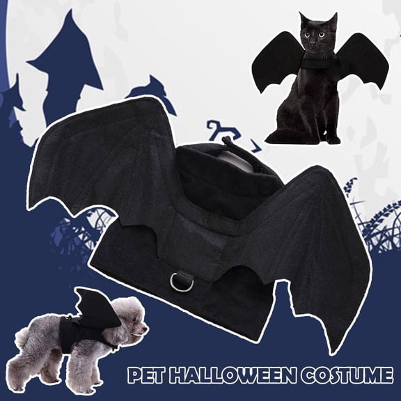 Cute Bat-Shaped Pet Outfit, Soft Polyester Halloween Attire, Great for Holiday Parties & Pet Photo Shoots