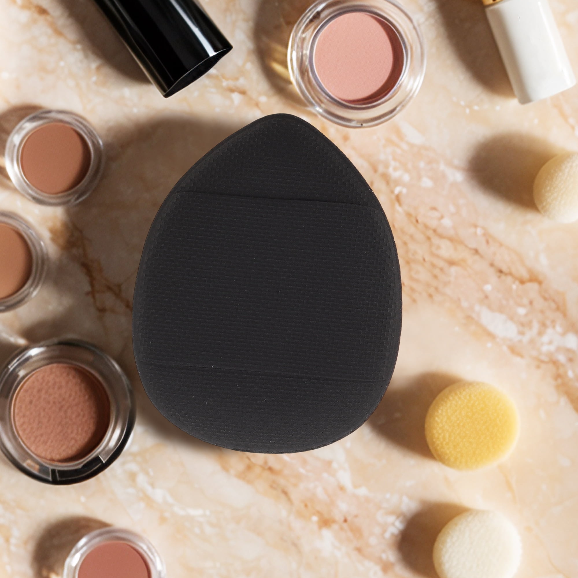 Unique Bargains 1 Pc Reusable Mini Face Makeup Sponge Black