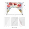thumbnail image 5 of Blue Flower Swag Valances for Windows, Small Curtains Drapes, Patriotic Red Poppy Floral Daisy Wildflower Kitchen Window Curtains Over Sink Window Treatment Valance for Bedroom/Bathroom 56"x36", 5 of 5
