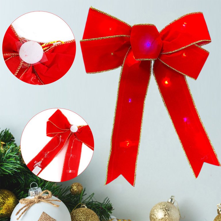 Holiday Living 4.5-in W Red Bow in the Decorative Bows & Ribbon department  at