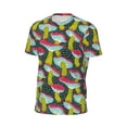 thumbnail image 6 of Wukai Green Mushroom Print Men's Short-Sleeved Mesh T-Shirt,Quick-Dry Short Sleeve Workout T-Shirt-X-Large, 6 of 8