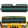 thumbnail image 2 of Yuyamidu Aztec Horse Windshield Sunshade Foldable Sun Visor for Jeep Wrangler TJ JK JKU Sport Sahara Rubicon 2 Door & 4 Door, 2 of 7