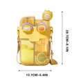thumbnail image 3 of Realhomelove Kawaii Water Bottle Cute Water Bottles with Straw, Double Wall Water Bottle with Adjustable Strap and Stickers, Portable Leakproof Drinking Cups for Outdoor Sports Travel, 26oz, 3 of 7