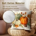 thumbnail image 6 of Fall Pumpkin Throw Pillow Covers 16x16 Inch Set of 2 Autumn Leaves Couch Pillow Cases Soft Square Couch Sofa Pillows for Living Room Patio, 6 of 6