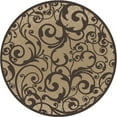 thumbnail image 2 of Radici Usa Pisa Area Rug 1845 Beige Swirls Curls 7' 10 x 7' 10" Round, 2 of 2