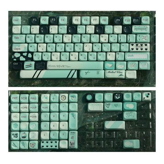 131 Fantasy Summer English PBT Keycaps MOA Profile for Mechanical Keyboards