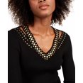 thumbnail image 3 of INC International Concepts Women's Studded Sweater Black Size Medium, 3 of 3