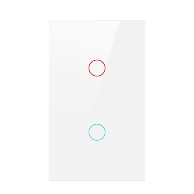 Panel De Interruptor De Luz Wifi, Trabajo De Vidrio Con O Sin Cable Neutro, Interruptor Inteligente De 1/2/3 Gang Us Compatible Con Google Home Echo Eigraketly EL017469-03