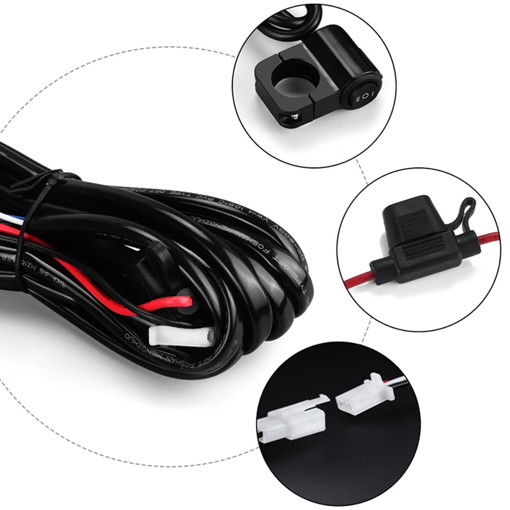 Kit Universal De Arnés De Cableado De Luz Antiniebla LED Para Coche, 12
