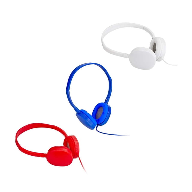 Paquete 70 piezas Audífonos diseño ergonómico azul 13.5 x 17