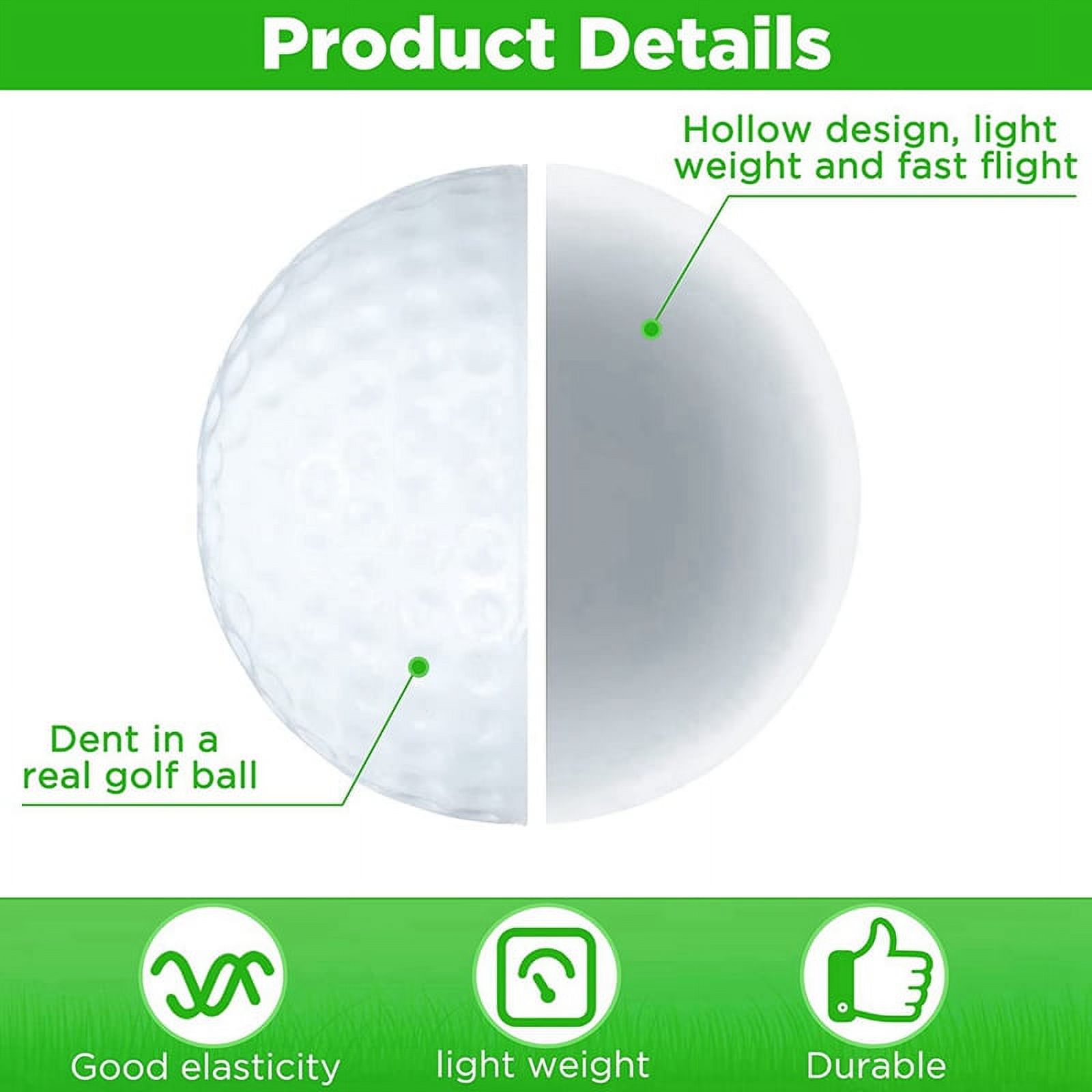 200 Pcs Golf Practice Ball Hollow Golf Ball Training Golf Balls with Mesh Drawstring Storage Bags for Training,200 x Golf balls,White