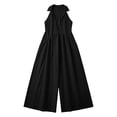 thumbnail image 5 of Chuancc Women's Overalls Jumpsuit Summer 2026 Casual Work Sleeveless Loose Wide Leg Jumpsuits Romper Black L, 5 of 5
