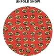 thumbnail image 4 of Burger Vibrant Color Tablecloth Round 60 Inch Table Cloth Cover Mat Holiday Party Decoration for Dining Room Home Kitchen Picnic, 4 of 6