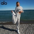 thumbnail image 5 of A-L-O yoga Outfit Unisex Hooded Sweatshirt 3Ddimensional Logo Loose Pocket CasualTop, 5 of 9