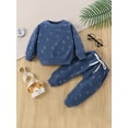 thumbnail image 3 of FOCUSNORM Ensembles de Pantalons 2 Pcs pour Garçons Tout-Petits Sweat à Manches Longues et Pantalons à Cordon, 3 of 9