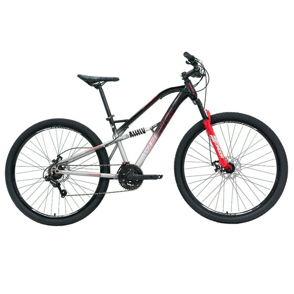 Bicicleta Veloci Naukas Pro Fd D/Susp Rodado 29 Plata