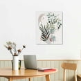 thumbnail image 3 of ONETECH Sage Green Framed Wall Art , Minimalist Boho Wall Art Decor Geometric Line Leaf Sun Moon Beige Green Canvas Artwork, Abstract Botanical Boho Room Decor, Green Wall Posters Prints for 12x16 in, 3 of 5