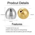 thumbnail image 6 of Earring Backs for Droopy Ears, JIACHARMED Weighted Earring Lifters Supports Backs for Studs Heavy Earrings Large Locking Earring Backings Replacement 4pcs Backstop Comfort Stopper,White Gold and Gold, 6 of 6