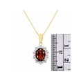 thumbnail image 4 of RYLOS Jewelry For Women 14K Yellow Gold Princess Diana Inspired Ring & Necklace W/ 18" Chain Gemstone & Diamonds 9X7MM  Garnet January Birthstone Womens Jewelry Matching  Gold Jewelry For Women, 4 of 9