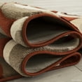 thumbnail image 2 of Allstar Orange Woven Hand Carved Contemporary. Modern Circles Area Rug (3' 9" x 5' 1"), 2 of 4