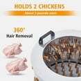 thumbnail image 5 of 20 Inch Chicken Plucker Machine, 550W Efficient Commercial Chicken Plucker, Poultry Plucking with 106 Soft Fingers, Suitable for Chickens, Ducks, Pigeons and Other Poultry, 5 of 7