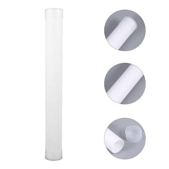 IBASETOY 4pcs Black Storage Tube For Shipping And Office PE Plastic