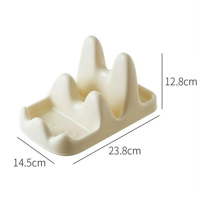 Kitchen Pot Lid and Spoon Rest Rack Tabletop Holder for Pot Covers and Cooking Utensils