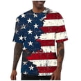 thumbnail image 2 of DIOAZUD 4th of July Short Sleeve Shirts for Men Casual Crewneck Patriotic Shirt Summer Lightweight Loose Independence Day Tees s-5xl, 2 of 6