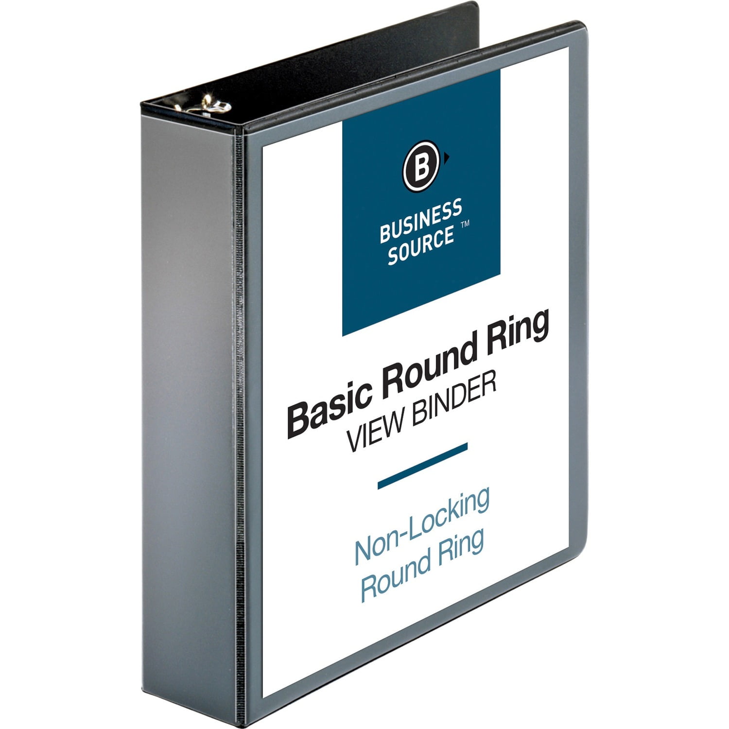 Business Source View Binder w/ 2 Inside Pockets 2' Capacity Black 09956