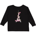 thumbnail image 3 of Inktastic Eiffel Tower in Paris with Flowers and Pink Banner Boys or Girls Long Sleeve Toddler T-Shirt, 3 of 5
