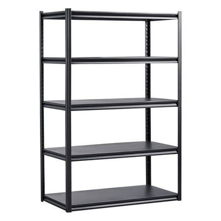 Adjustable 5-Tier Garage Shelving Unit, 24"D x 48"W x 72"H Heavy-Duty Storage Shelves, Sturdy Metal Rack for Organizing Supplies